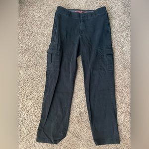 Vintage Dickies cargo pants black flexible material 32x32